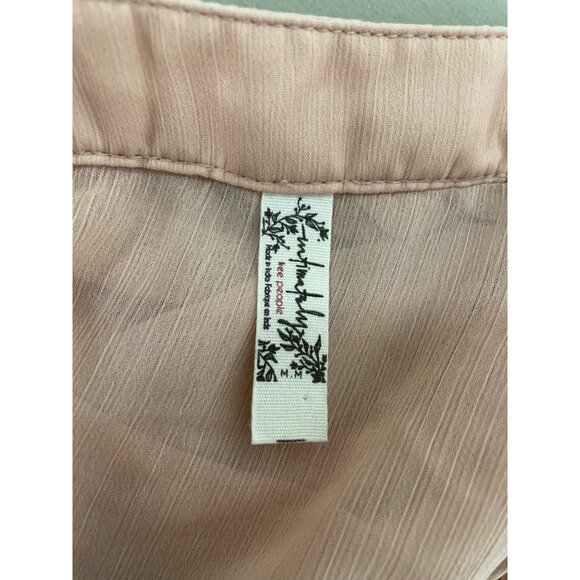 Free People Slip Dress Size Medium Forever Femme Halfway There Maxi Ruffle Lace - Picture 4 of 8